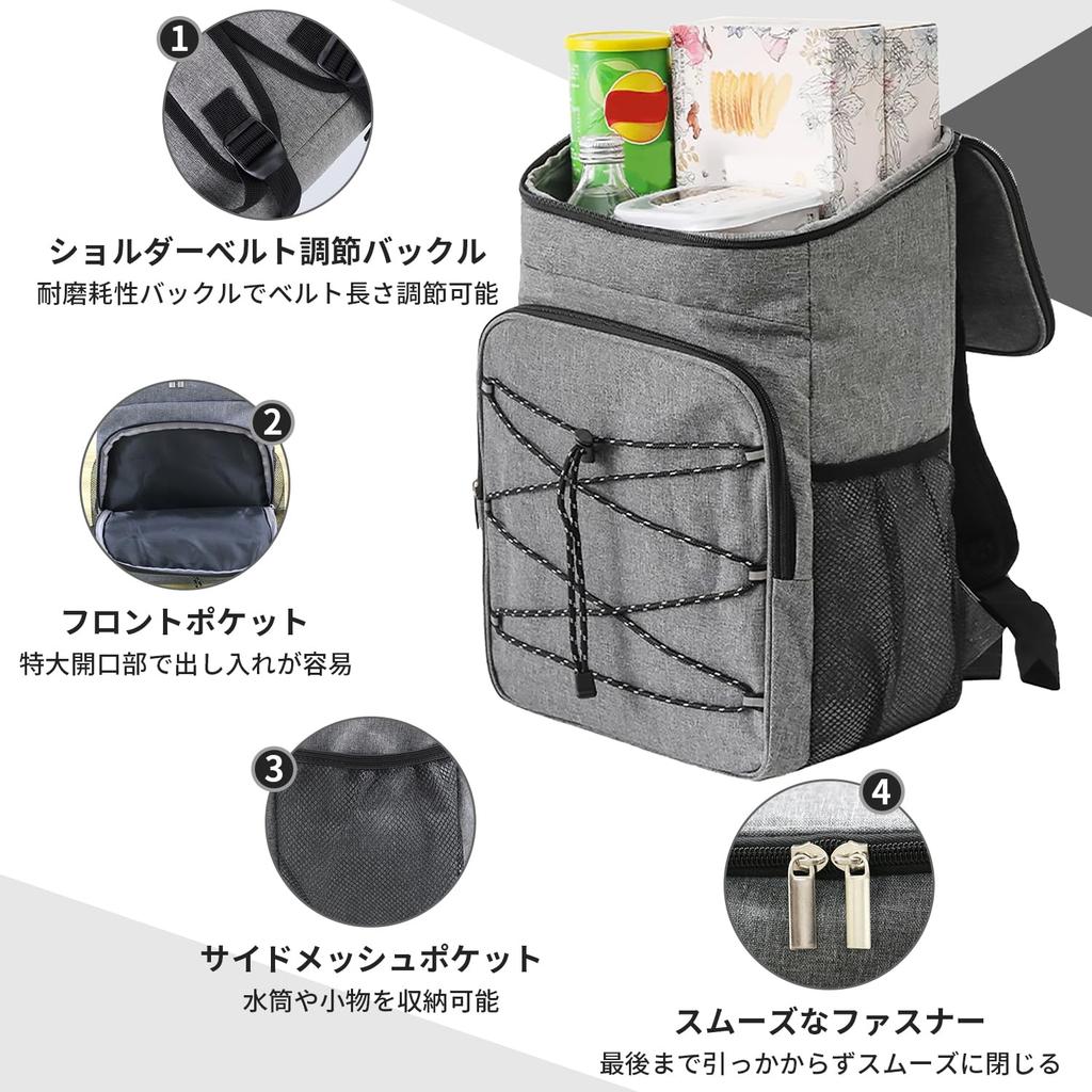 Roseelk Insulated Large Capacity Oxford Cloth Insulated and Insulated Lunch Bag with Waterproof Perfect for Lunch Outdoor and More Backpack, Design,