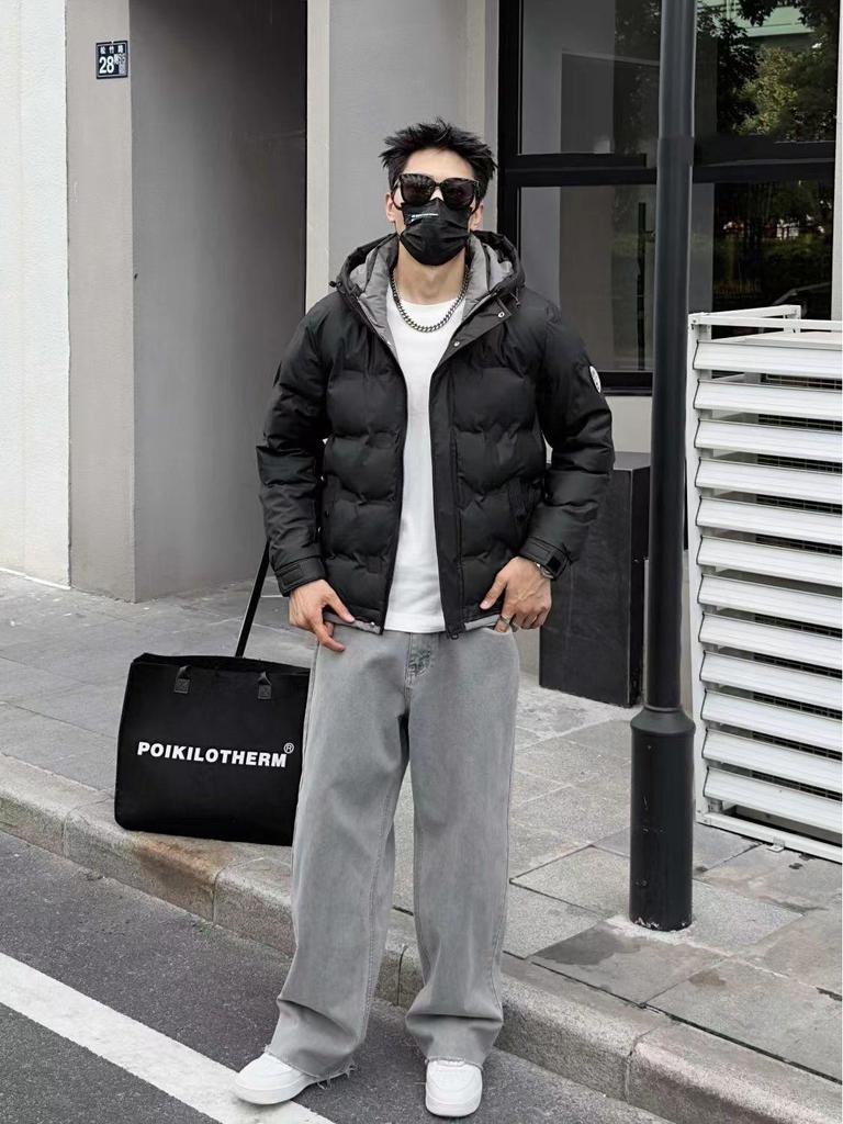 Men's 2024 Winter Hooded Down Jacket - Trendy, Thick, High-Quality, Cold-Protection, Warm Duck Down Coat