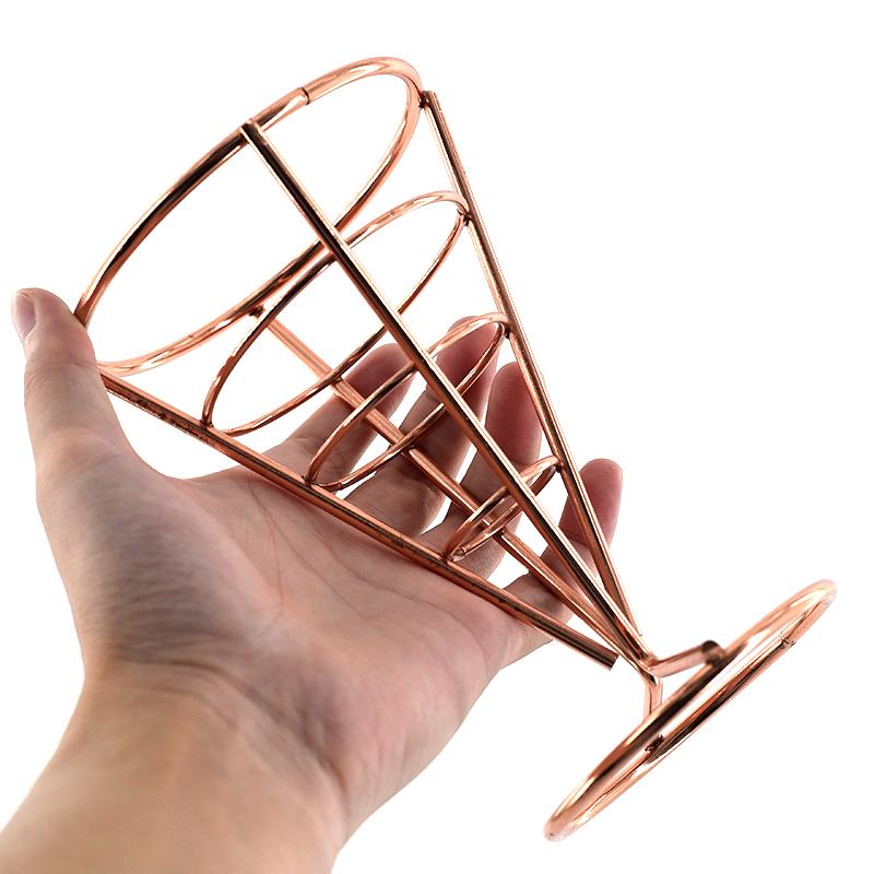 Cartofi prăjiți din oțel inoxidabil Pește și chipsuri și aperitive Stand con coș Suport prăjire cu sos cană accesorii pentru petreceri de bucătărie