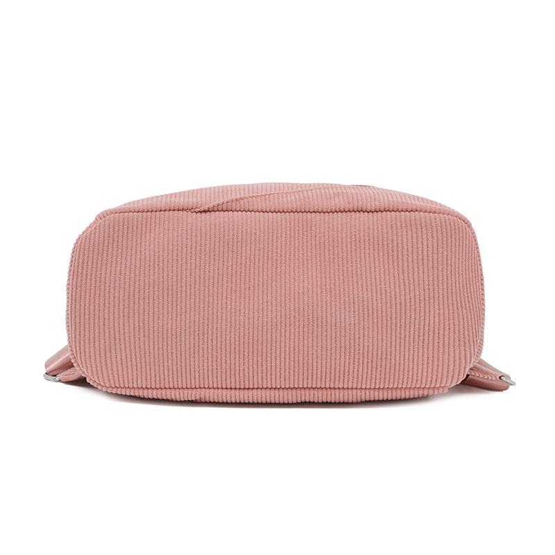 Damen Cord Rucksack mit kleiner Tasche, lässiger Mode Tagesrucksack