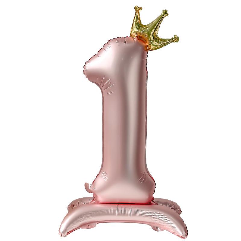 Velké samostojící korunové hliníkové fóliové číselné balónky pro dětské narozeniny nebo sváteční večírky a jako fotorekvizity