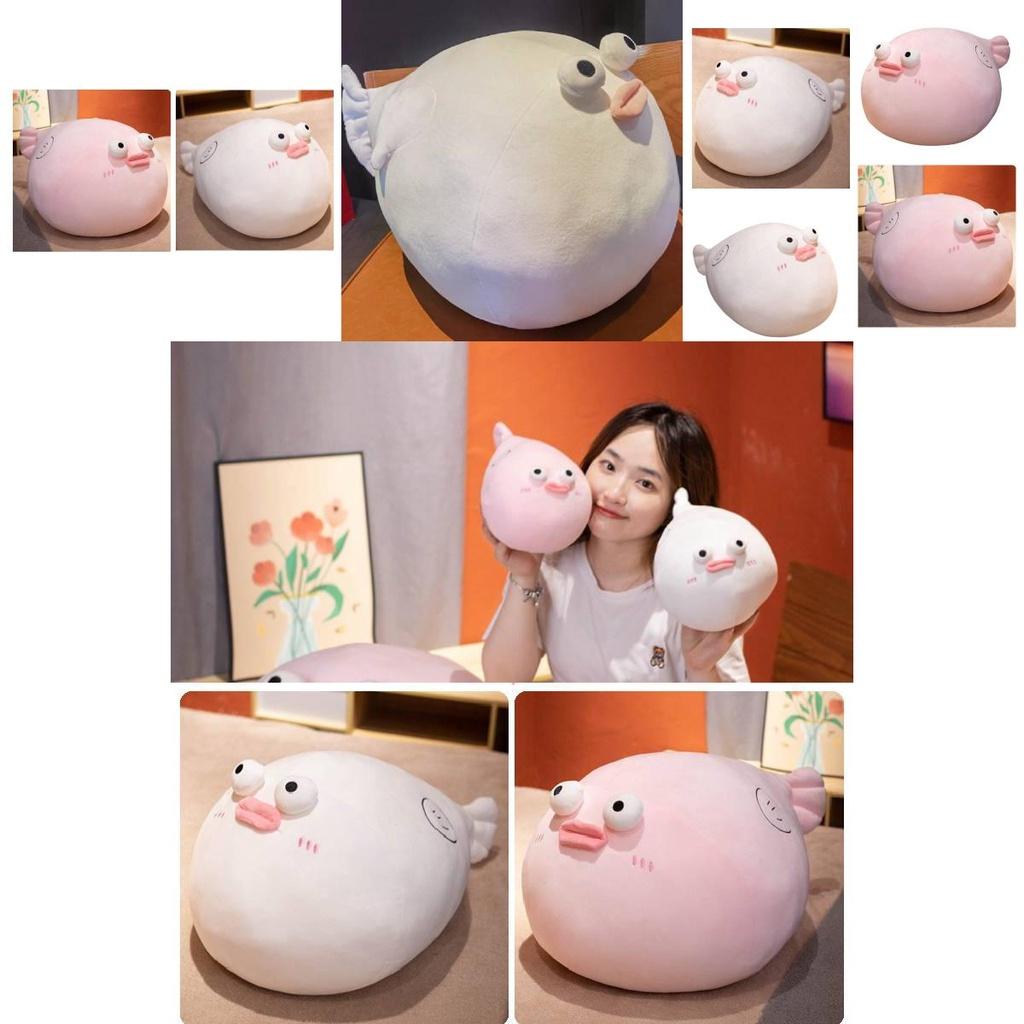 Cute Pufferfish Sausage Lips Plush Toy Pillow