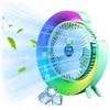 Schreibtischventilator für den Sommer LED 3 Geschwindigkeiten RGB Leistungsstark Leise
