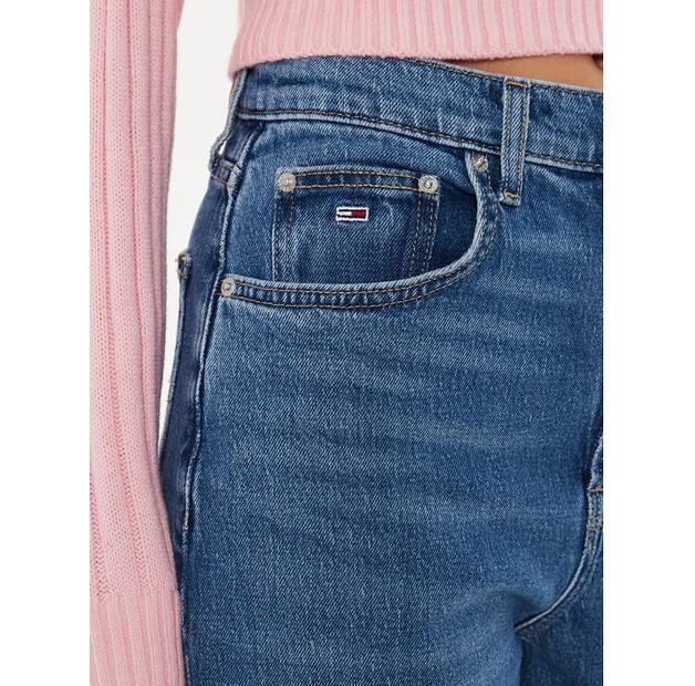 Blugi Tommy Jeans DW0DW19245 albastru Croială Mom