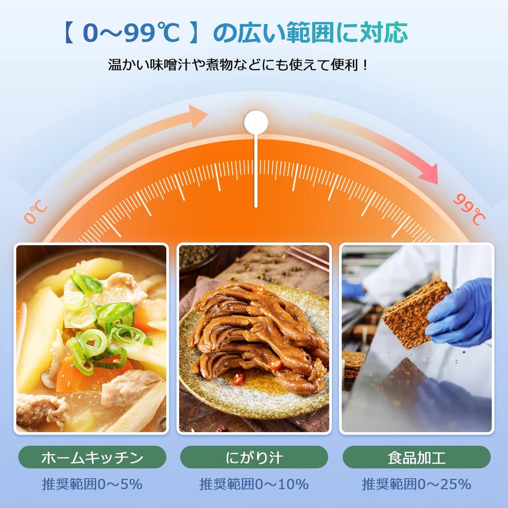 Huanyu Digital Măsurare Sare Electronică Sare Interval Temperatură Temperatură Automată Redusă Sănătos Acasă Procesare Alimente Metru, 0,01% Unitate,