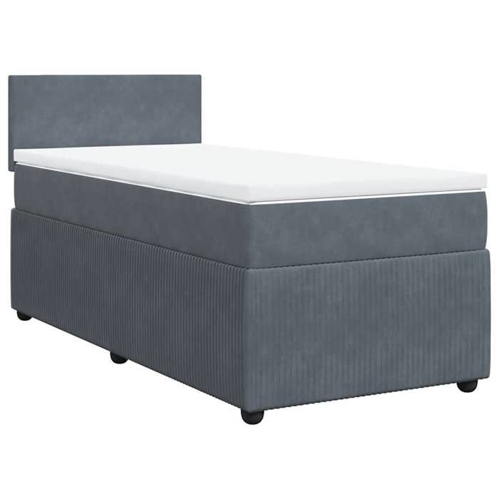 Maison Exclusive - Bettlattenrost mit Matratze Dunkelgrau 100x200 cm