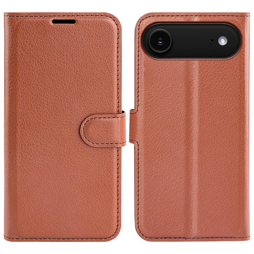 For iPhone Air Wallet Case Litchi Texture Shockproof Leather Flip Stand Phone Cover