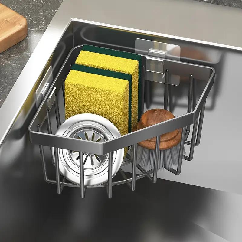 Porta Scolapiatti a Triangolo, Una Vaschetta Scolapiatti+due Ganci, Risparmia Spazio sul Piano Cucina, Oggetto Essenziale per lo Stoccaggio, Senza Forare, Facile da Pulire