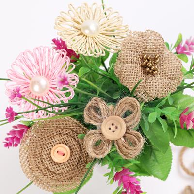 Pingente de flor falsa compacto multifuncional ecológico útil decoração floral de serapilheira rústica para artesanato