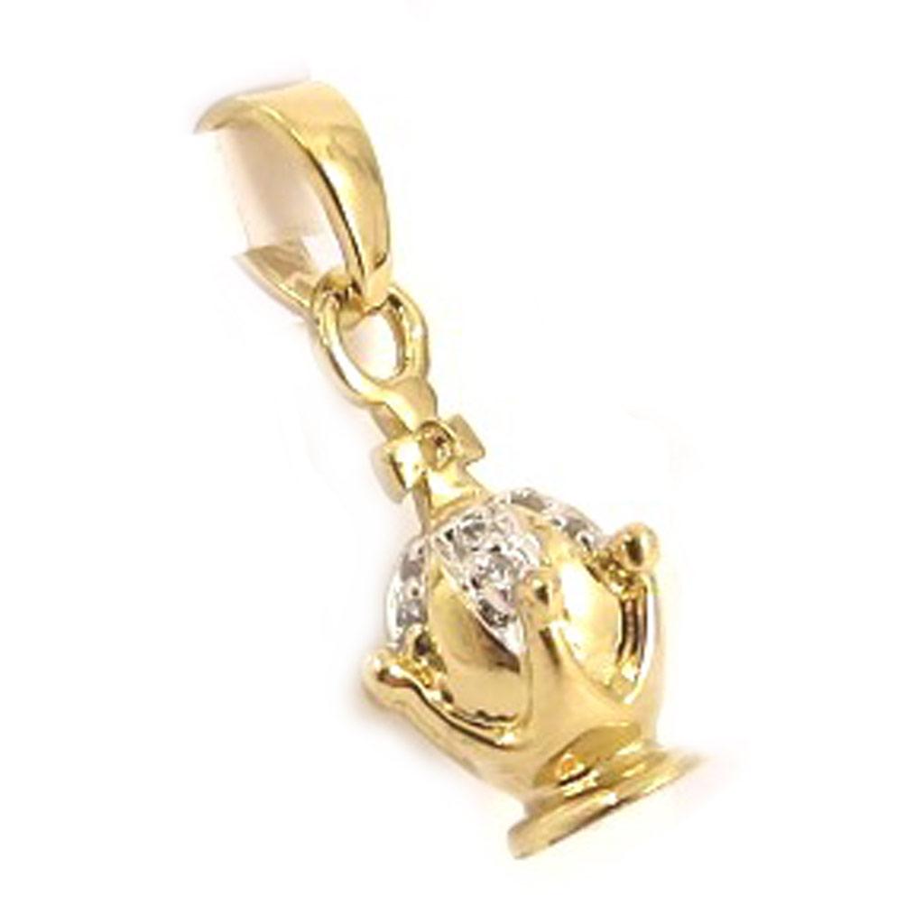 Les Trésors De Lily [D4619] - Pendentif Plaqué Or 'Crown'