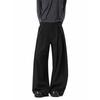 American Cleanfit Pants Spring and Autumn Men's Black Versatile Straight-leg Pants Wide-leg Casual Long Pants