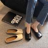 Fashion Square Toe Flats Mules Shoes Women Slippers Summer Slingback Sandals 2024 New Fashion Casual Flip Flops Zapatillas Female Slides