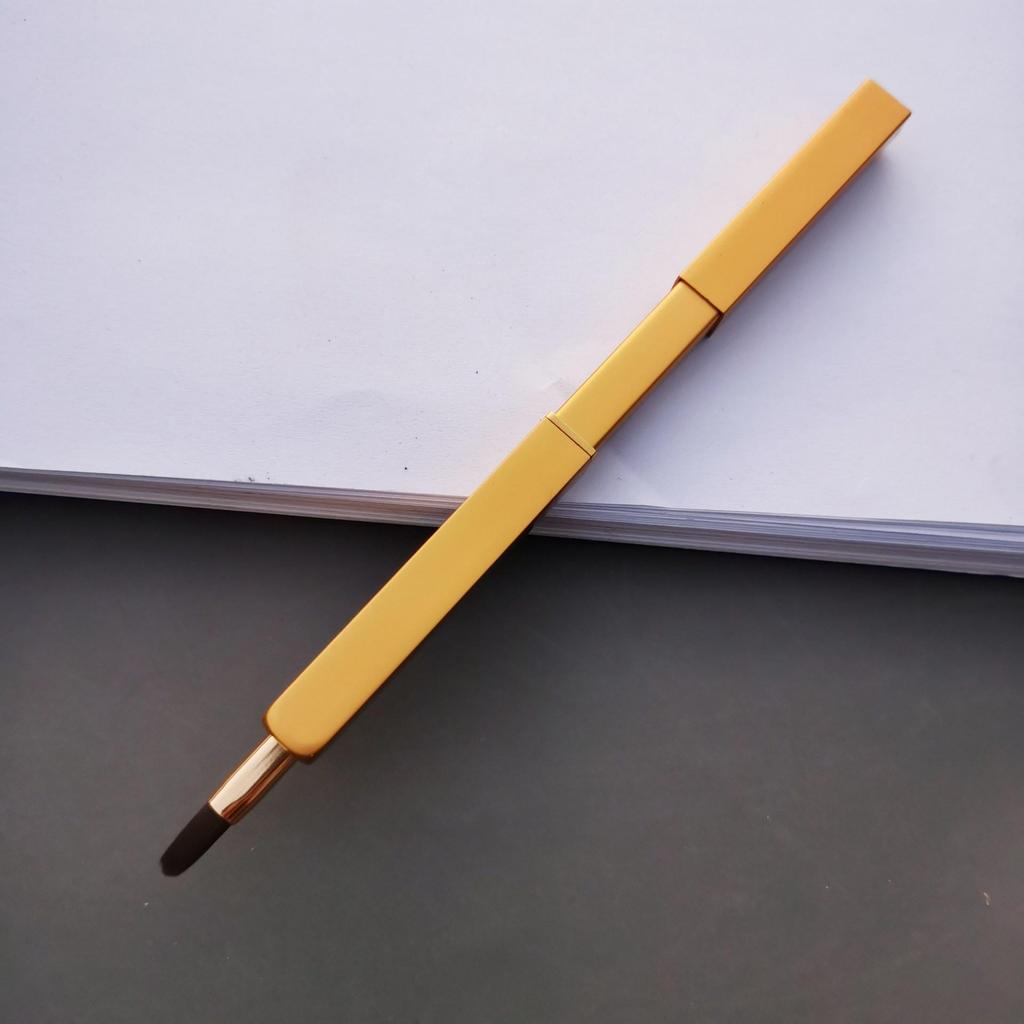 Compact Retractable Lip & Eye Makeup Brush with Lid