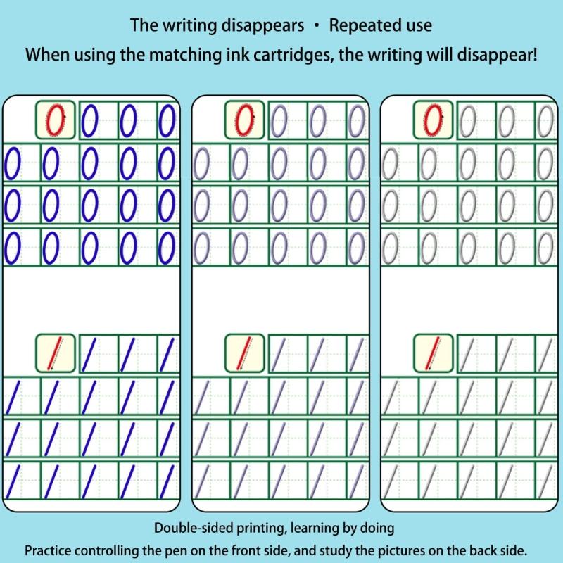 Magical Handwriting Practice Book Letter Number Art Drawing Mathematical Operations Workbook For Preschooler Children