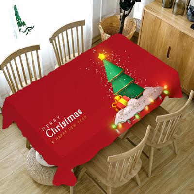 Christmas Ball Printed Table Decorations Tablecloths  Years Gifts Family Party Rectangular Coffee Table Anti -Fouling Mat