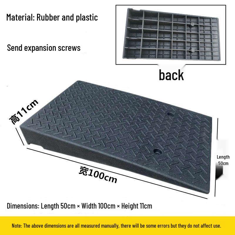 Rubber and Plastic Sloped Threshold Ramp Pad