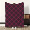 Jirai Kei Plaid Throw Soft Flannel Blanket Warm Knee Skin-Friendly Throw For Sofa Office Bed Traveling Winter Oversize