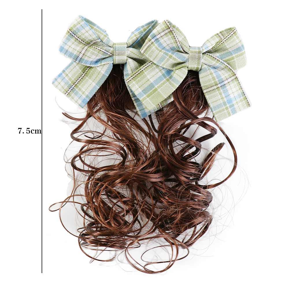 Cute Kids Headwear Sweet Children's Bow Wig Bowknot Hairclip Baby Wig Hairpin Hair Accessories