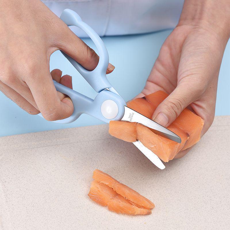 Stainless Steel Baby Food Scissors - Portable Kitchen Tool