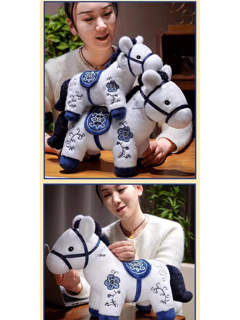 2026 Year of the Horse Zodiac Plush Mascot - Customizable Little Horse Doll for Company Annual Meeting Gifts