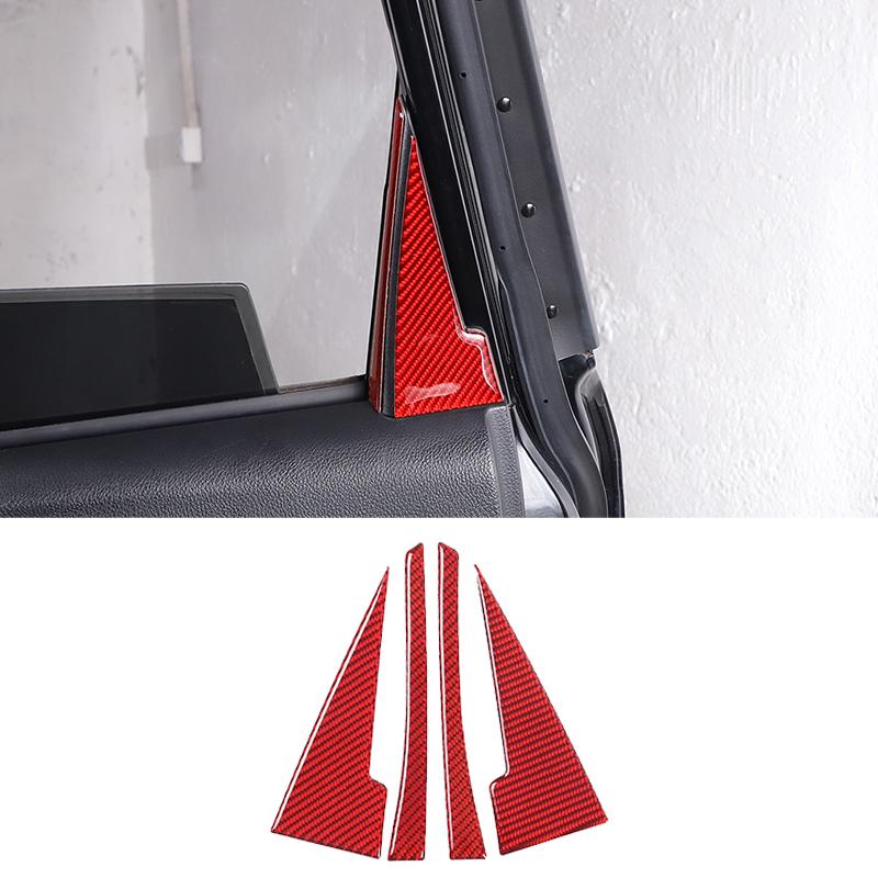 For Subaru Forester 2013-2018 Red Soft Carbon Fiber Interior Kit Dashboard Console Gear Shift Panel Decoration Trim Stickers