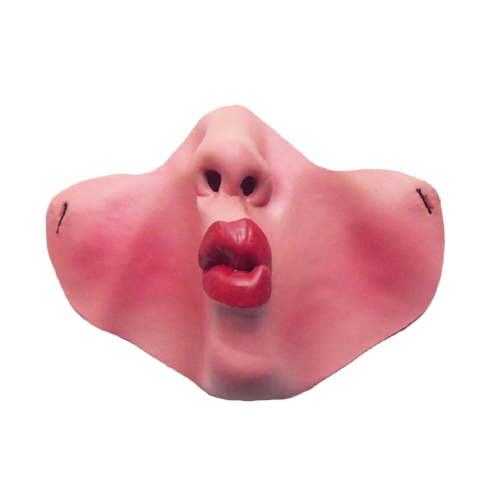 

Half-Face Clown Mask - Funny Latex Party Costume Mask Unique Eye-Catching Design Perfect Photo Prop Half-Face Clown Mask