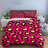 Bright Leopard Print Fashion Set Kid'S And Adults' Bedroom Decor, Exquisite Three-Piece Bedding Set Gift