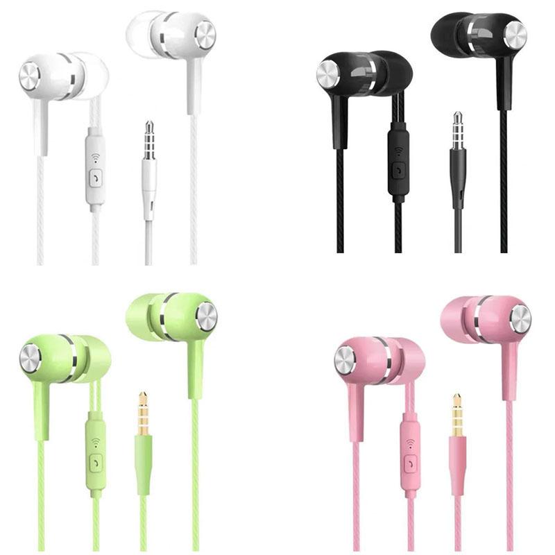Universal 3.5mm Wired Earphones In Ear Headset HIFI Heavy Bass Earbuds Sports Headset 3D Stereo Music Headphone With Microphone