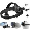 TELESIN Head Strap Mount Clip Mount Wrist Mount Smartphone Action Camera Accessory Quick Release with Smartphone Holder Compatible with GoPro Hero12