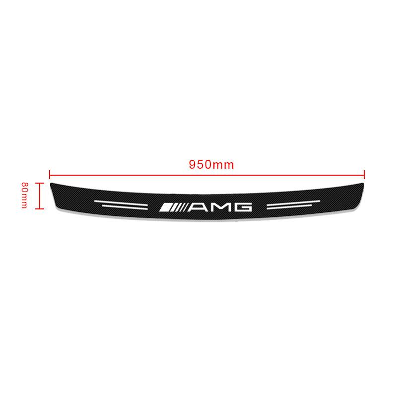 Carbon Fiber Car Trunk Rear Bumper 3D Sticker Guard Plate Protector For Mercedes-Benz AMG C500 C200 C300 A B C E GLA CLA GLK GL ML GLE W204 W205 W211