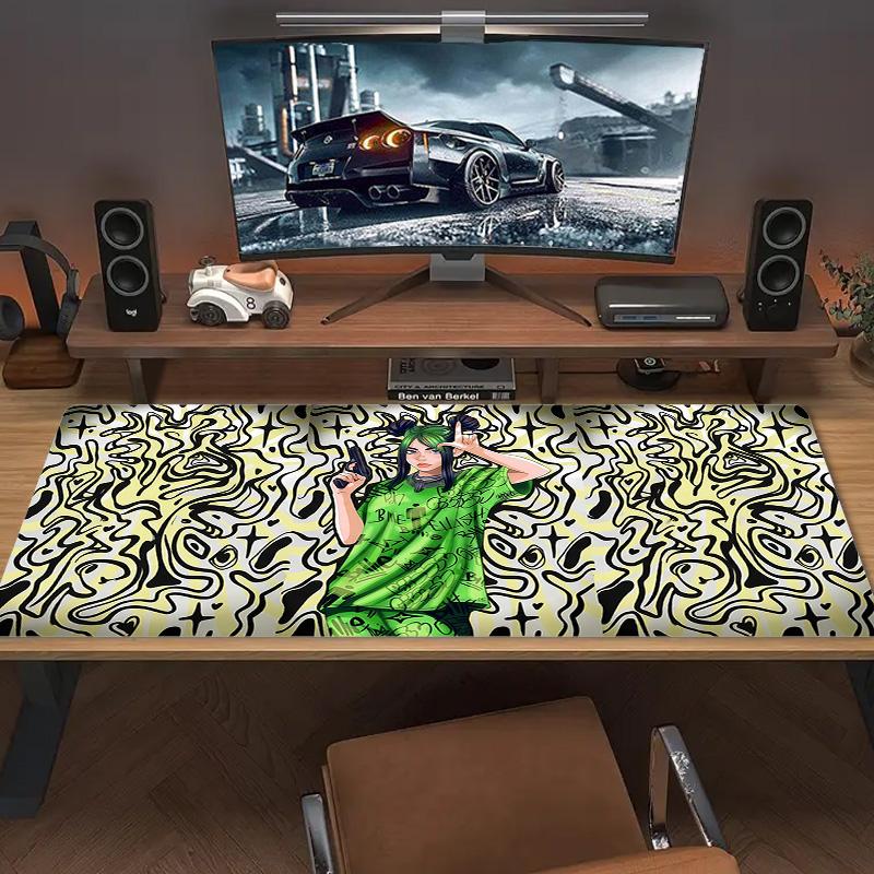 Angel Wings Halo Lace Solid Color Mouse Pad Large Gaming Table Cushion Non-slip Laptop Tablet Big Mousepad XXL Mat Mini PC Playmat With Lock edge