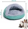 Hooded Plush Cat Bed with Self-Warming Cozy Cave, Anti-Anxiety Pet Bed for Cats & Small Dogs, Removable Washable Cover & Waterpr