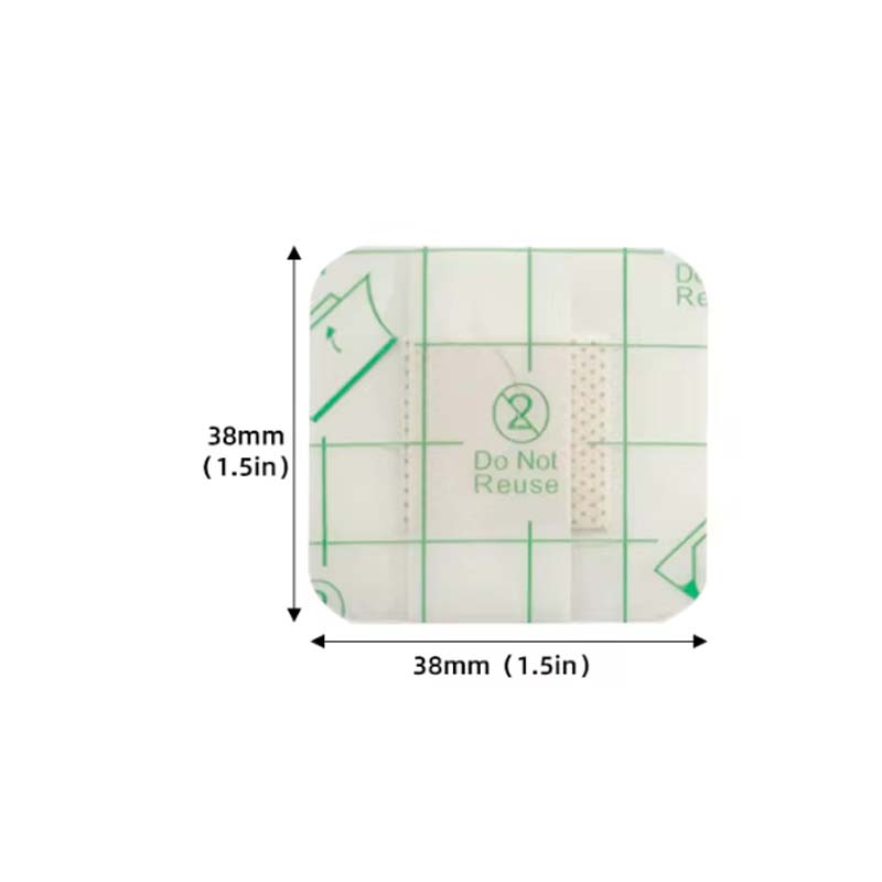 50PCS 38*38mm Transparent PU Waterproof Wound Plaster Band Aid Adhesive Bandage Protective Sticker for Outdoor Home First Aid