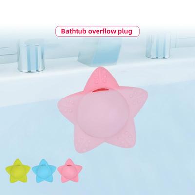 Tub Overflow Drain Cover Drain Cover Bathroom Silicone Overflow Drain Block Bath Tub Drain Plug 5 Suction Cups Replacement