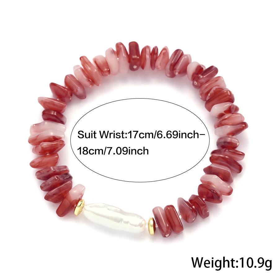 Neues organisches Luxus-Damenarmband 5 Farboptionen Premium Ausgewählt Unregelmäßiger Acryl-Strang-Armband Strand Surfen Schmuck