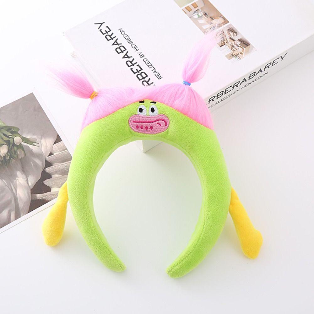 Long Hair Plush Headband Cartoon Funny Hairband Funny Ugly Doll Hair Hoop  Wash Face