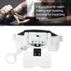 USB-Aufladung 3 LED-Leuchten Headset-Lupe Schmuck Uhren Reparaturwerkzeug Lupe