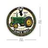 Vintage Tractor Metal Sign Wall Decor Farmhouse Art Antique Green