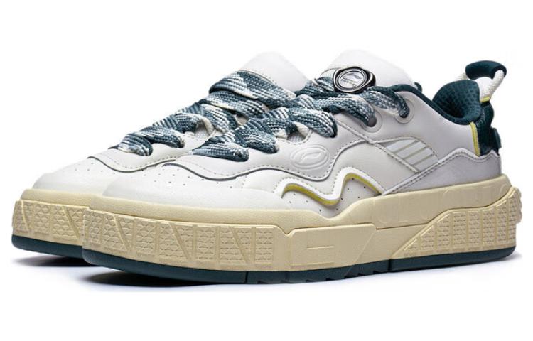 Men's Sneakers Li-Ning Li Ning 001 UNBLOCK Slip Resistant Low Top Skateboard Shoes Men's White Green
