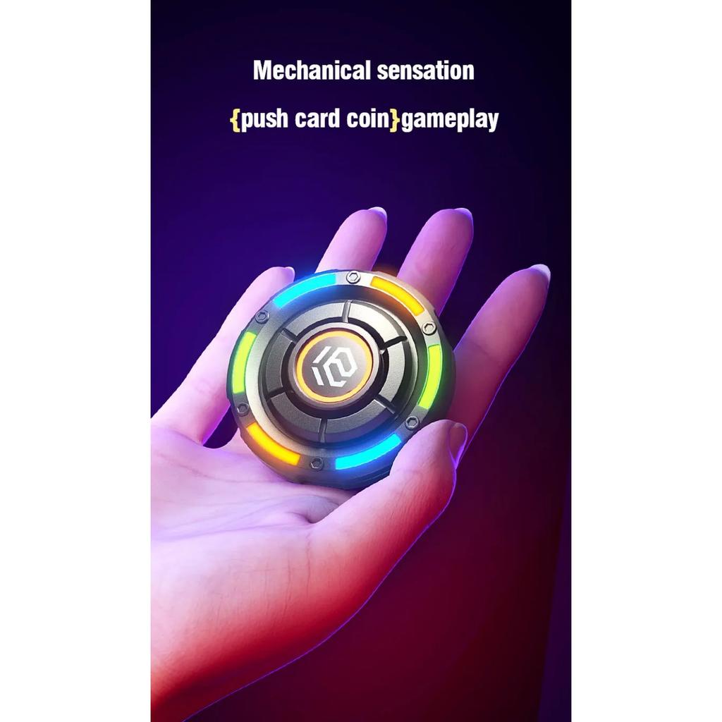 3 in1 EDC Metal Pushing Card Hand Spinner Papa Coin Adults Creative Fidget Toys for Men New Stress Reliever Gifts