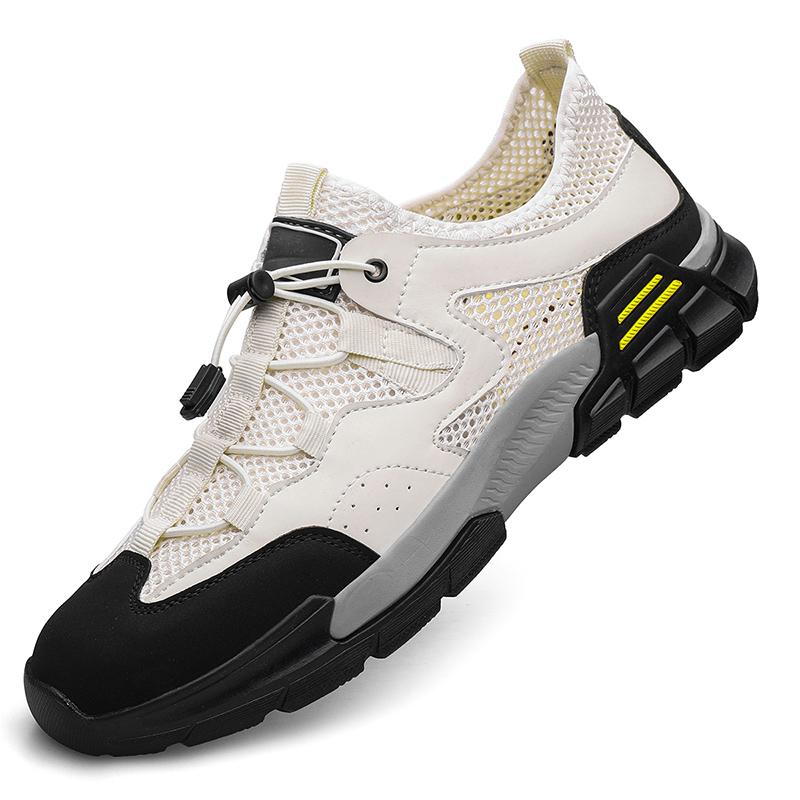 

Loafers Men s Outdoor Water Shoes Non-slip Summer Outdoor Anti-collision Sandals Plus Size 38-45 38 бежевый