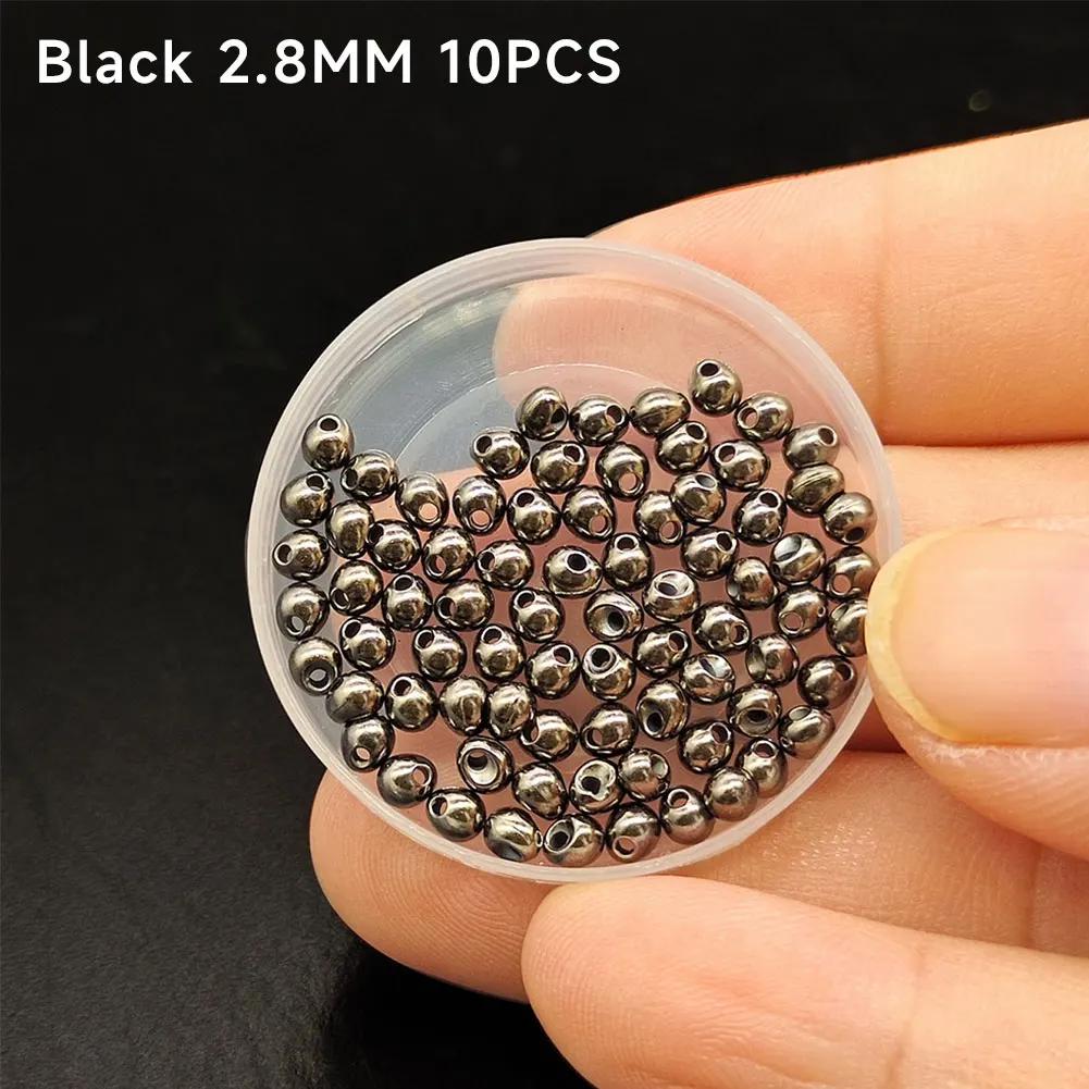 

2.8MM/3.3MM Fishing Water-Drop Tungsten Head Beads Fly Fishing Quickly Sink Hook Teardrop Tip Fishing Gear for Trout Freshwater