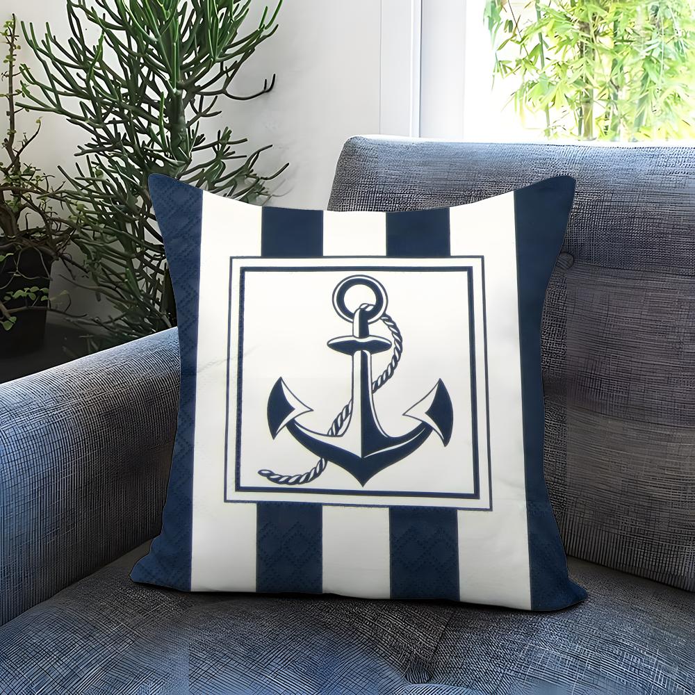 Fashion O-OOcean Sailor Cushion Cover Comfortable Reversible Pillow Cover Ideal for Car Sofa Bedroom & Beyond