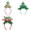 Rain Threads Xmas Tree Hairband Plush Ball Sequin Hair Hoop Fashion Christmas Headband  Women
