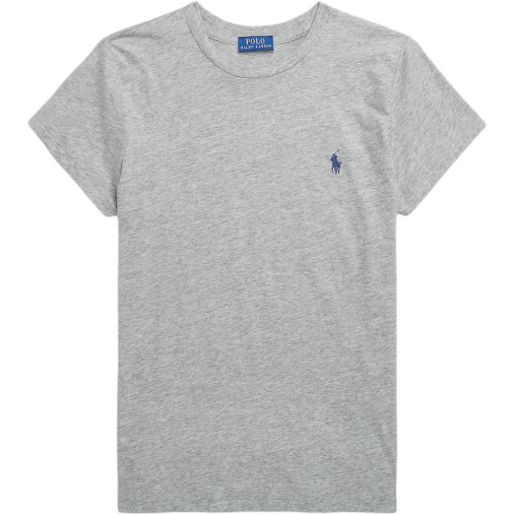 

Polo Ralph Lauren Хлопковая однотонная футболка с круглым вырезом и коротким рукавом Классическая версия Женские футболки WMPOKNINCU21268-020