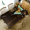Rustic Tablecloth Home Flower Rectangular Fabric Bedroom Home Kitchen Retro Printing Coffee Table Anti -Fouling Tablecloth