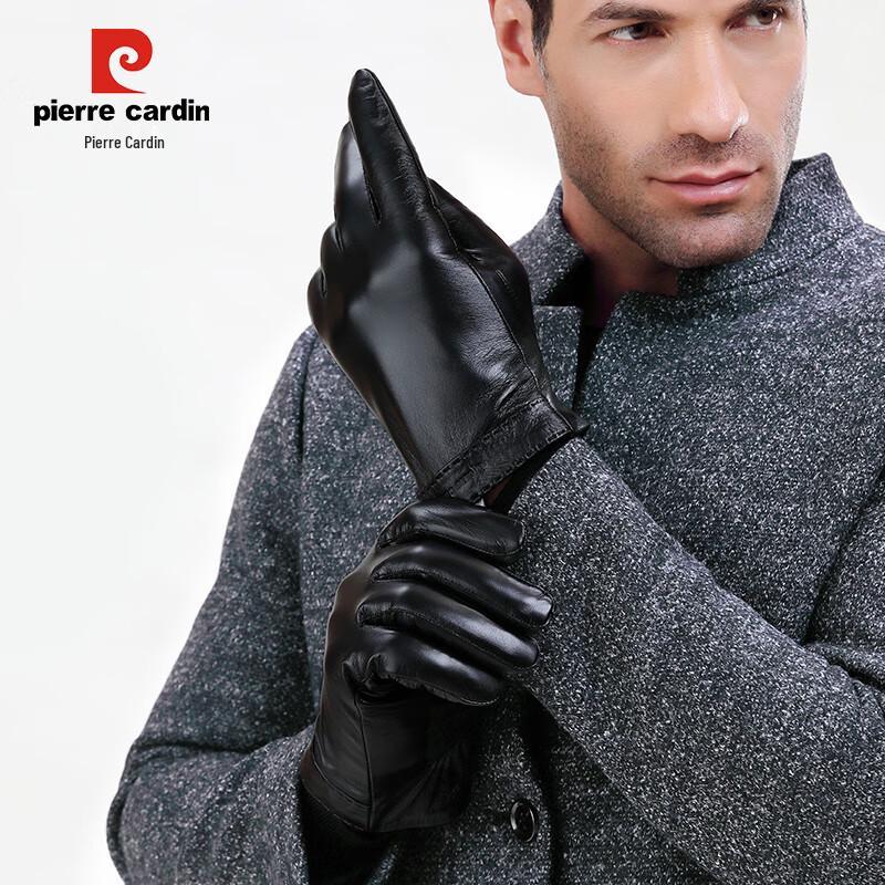 Pierre Cardin Men's Warm Goatskin Touchscreen Gloves