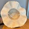 New Summer Lace Beach Hat/Straw Hat For Women Summer Rolled Brim Seaside Hollow Raffia Sun Hat Wide Brim
