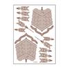 Henna Tattoo Stickers, Red Brown Waterproof Lace Temporary Tattoos, Indian Mehndi Body Art for Women Girls, Festival Makeup