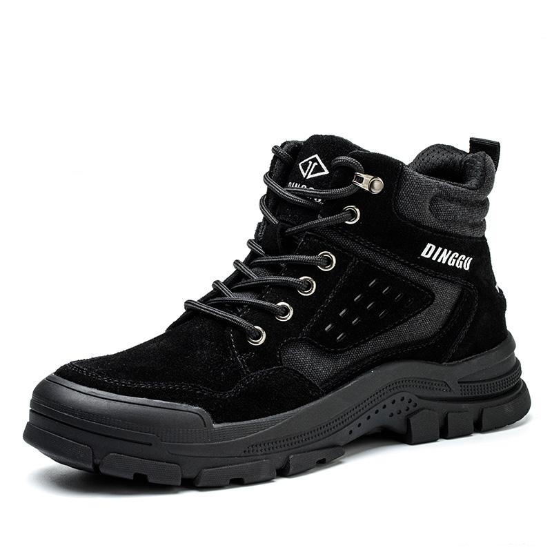 

Защитные ботинки для мужчин, электросварщики, неразрушаемые ботинки со стальным носком, защитные рабочие ботинки, противоударные и противопрокольные рабочие защитные ботинки 39 чёрный